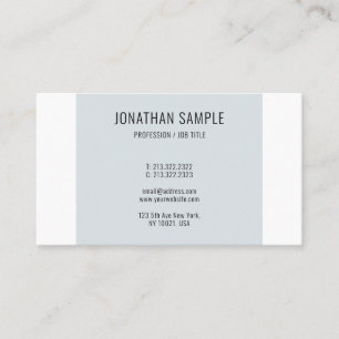Blue White Design Template Modern Professional Business Card