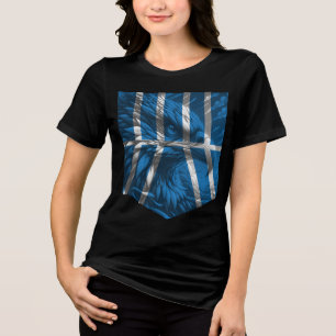 Blue White Eagle Name Graphic T-Shirt Tri-Blend Shirt