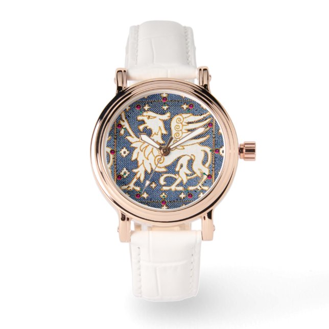 BLUE WHITE FANTASY GRYPHONS WATCH (Front)