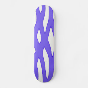 Blue white fantasy pattern skateboard