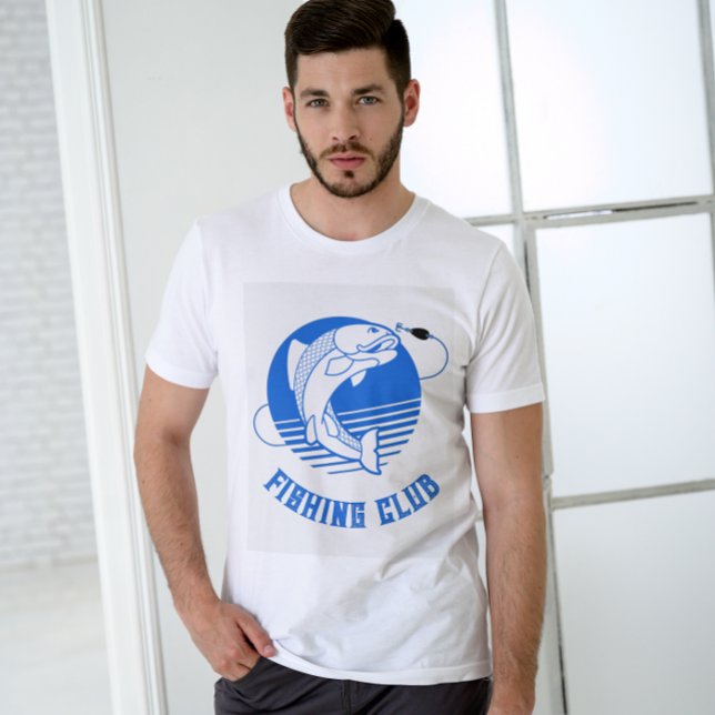 Blue White Fishing Club T-Shirt (Creator Uploaded)