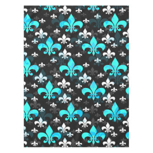 Blue White Fleur De Lis Tablecloth