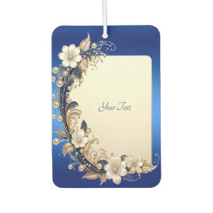 Blue White Floral Air Freshener