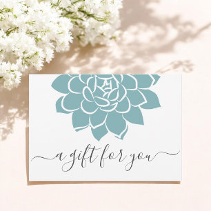 Blue White Floral Customer Gift Certificate
