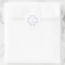 Blue & White Floral Monogrammed Wedding 
