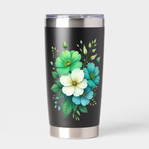 Blue White Flowers Bouquet-57453 Insulated Tumbler