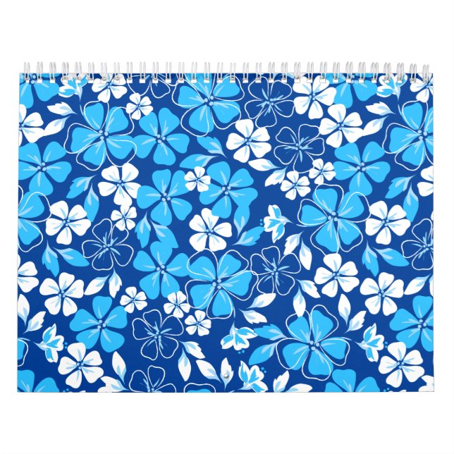 Blue & white flowers calendar (Cover)