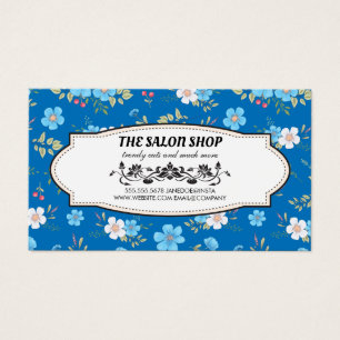 Blue White Flowers   Gift Card