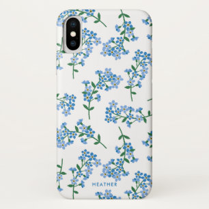 Blue White Forget Me Not Floral Pattern Case-Mate iPhone Case