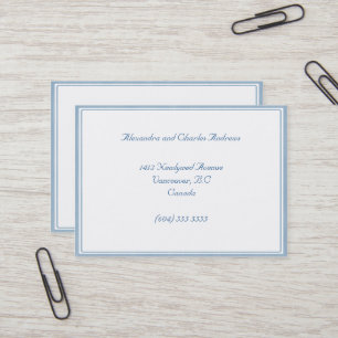 Blue/ White Frame New Address  Notification Card