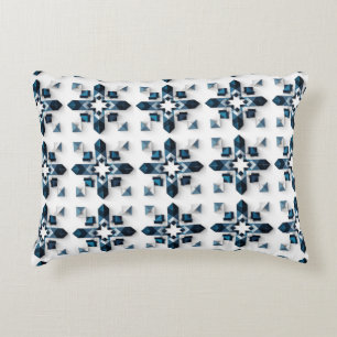 🌊Blue White Geometric Abstract Modern Decorative Cushion