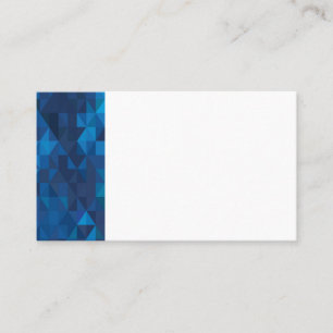 Blue/ White Geometric Prism Business Cards