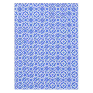 Blue White Geometric Seamless Pattern Tablecloth