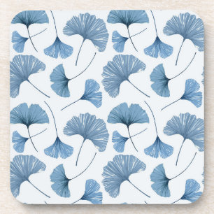 Blue & White Gingko leaf pattern Coaster