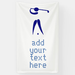 Blue White Golf Player Style Custom Sports Banner