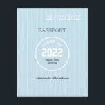 Blue & White Graduation Passport Photo Invitation Flyer<br><div class="desc">Travel passport graduation party invitation customisable to your specifications. Please note that this budget invitation is on flyer paper and it is very thin. Envelopes are not included. For thicker invitations with envelopes included and matching products on the same theme please see the collection below.</div>