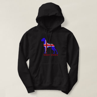 Blue white Great Dane Hoodie