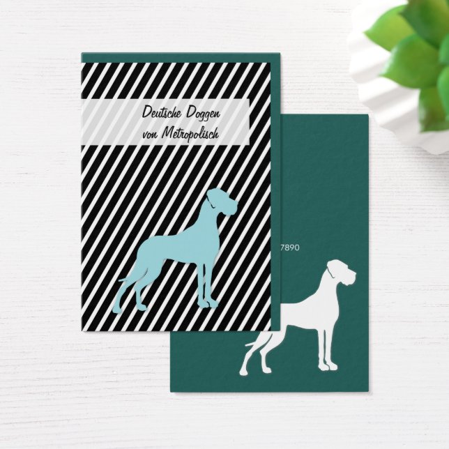 blue white Great Danes (Desk)