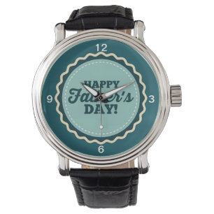 Blue White Happy Father's Day Dad Watch