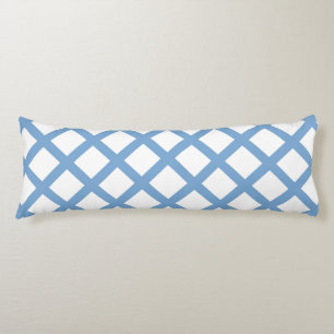 Blue White Harlequin Diamond Stripe Pattern Body Cushion