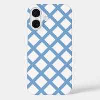 Blue White Harlequin Diamond Stripe Pattern
