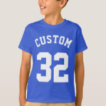 Blue & White Kids | Sports Jersey Design T-Shirt<br><div class="desc">Blue & White Kids | Sports Jersey Design • Kids Jersey T-Shirt</div>