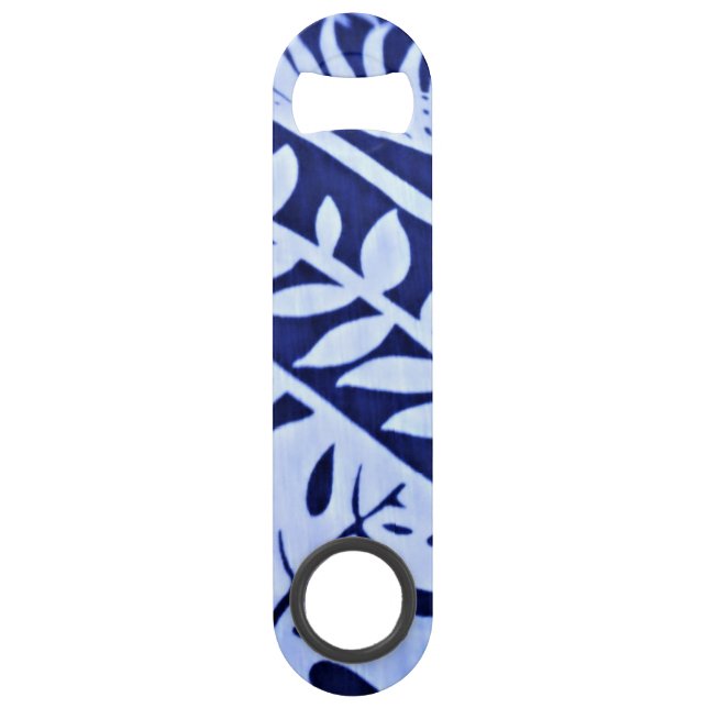 Blue White Leaves Pattern Thunder_Cove (Front)