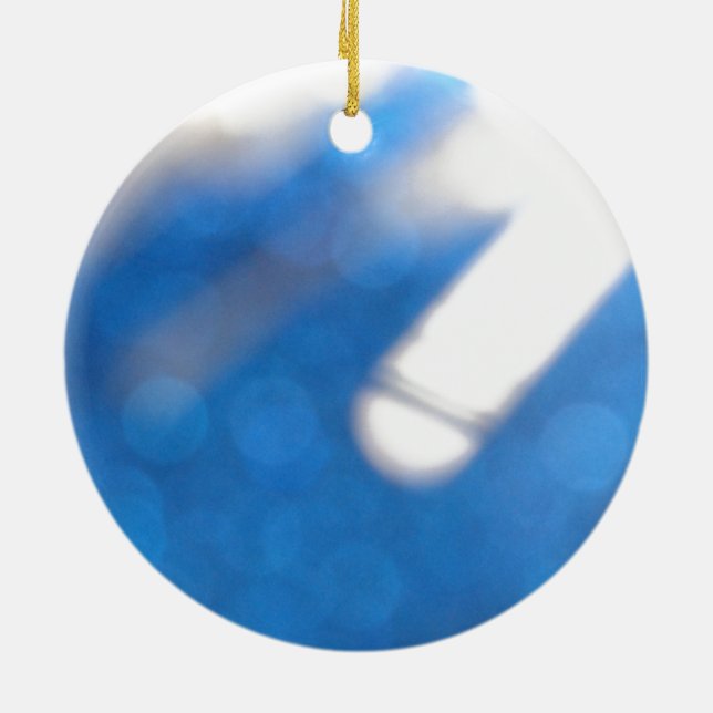 Blue White Light Effects Ceramic Tree Decoration (Back)