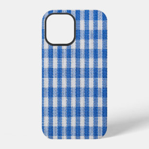 Blue-white lined dining clothes. iPhone 12 case