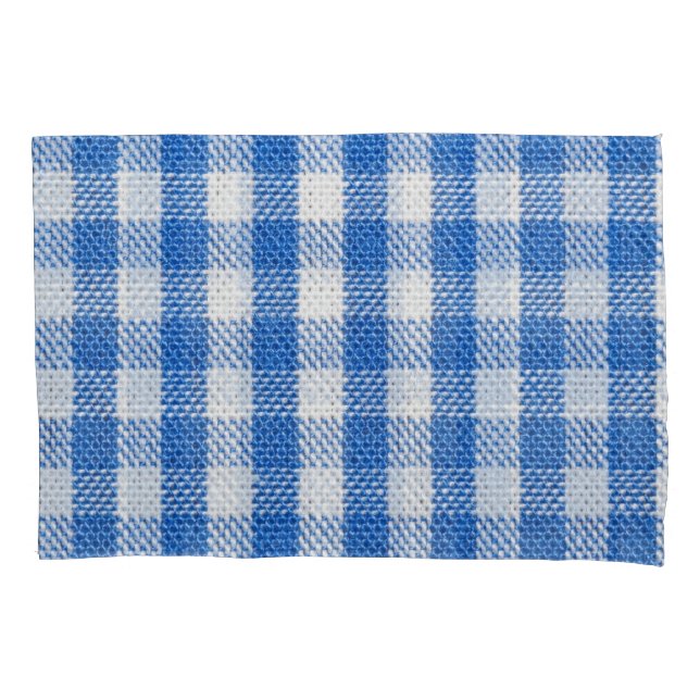 Blue-white lined dining clothes. pillowcase (Front)