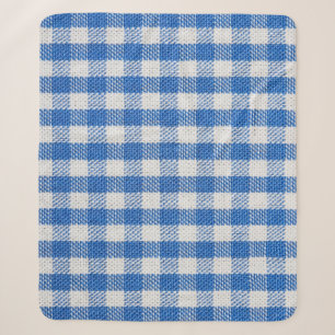 Blue-white lined dining clothes. sherpa blanket