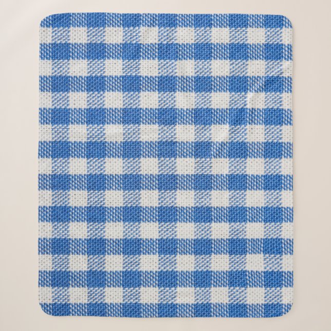 Blue-white lined dining clothes. sherpa blanket (Front)