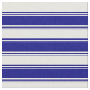 Blue & White Lined Pattern Fabric
