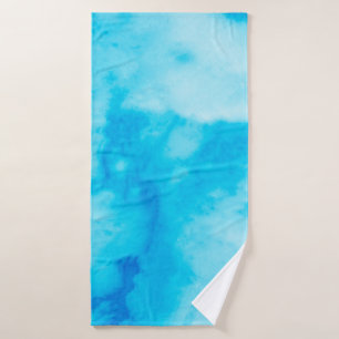 Blue White marble texture with natural patternabst Bath Towel