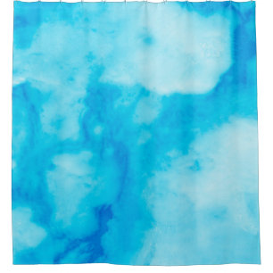 Blue White marble texture with natural patternabst Shower Curtain