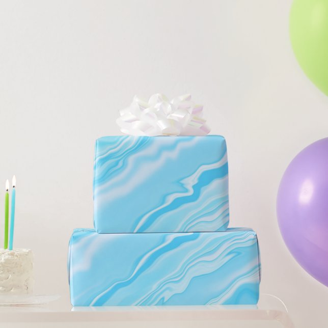 Blue & White Marble  Wrapping Paper (Party Gifts)
