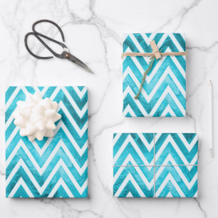 blue white metallic chevron pattern background wrapping paper sheet
