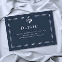 Blue White Minimal Nautical Anchor Coastal Wedding