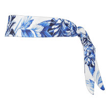Blue & White Modern Botanical Vintage Floral Toile