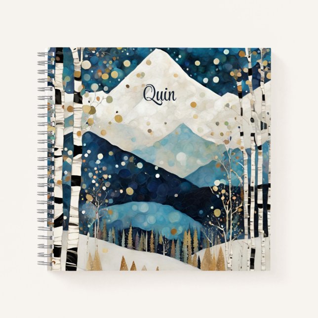 Blue White Mountains Notebook (Front)