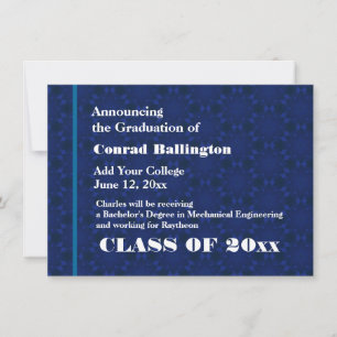Blue White New Grad Announcement Any YearV2 G203