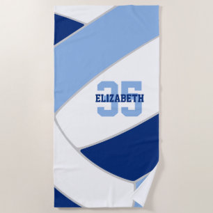 blue white or ANY colours personalised volleyball Beach Towel
