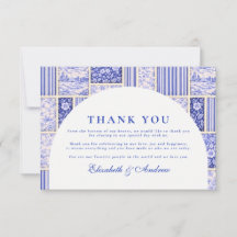 Blue White Patchwork Toile Wedding