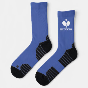 Blue White Pickleball Paddles Personalised Team Socks