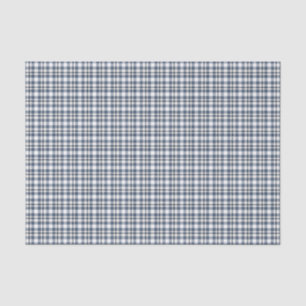 Blue White Plaid 1 Tissue Paper