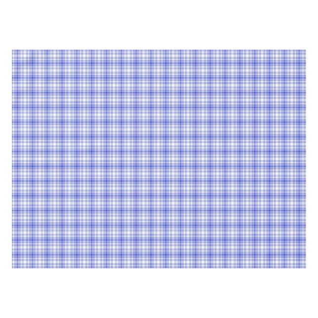 Blue White Plaid 2 Tablecloth (Front (Horizontal))