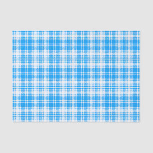 Blue & White Plaid Tissue paper