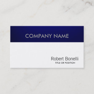 Blue White Plain Modern Business Card