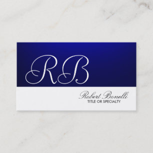Blue White Plain Modern Consultant Business Card