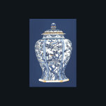 Blue & White Porcelain Vase by Vision Studio Canvas Print<br><div class="desc">An alluring blue and white porcelain vase,  covered in intricate floral designs. A Vision Studio creation,  this amazing piece would look great on your wall. Get yours today!</div>